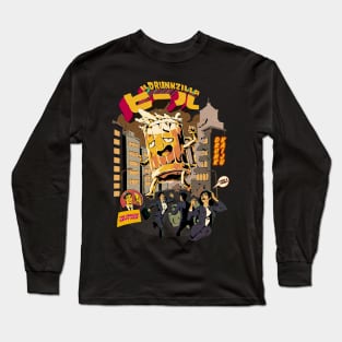 Drunk Beer Attack - Black Long Sleeve T-Shirt